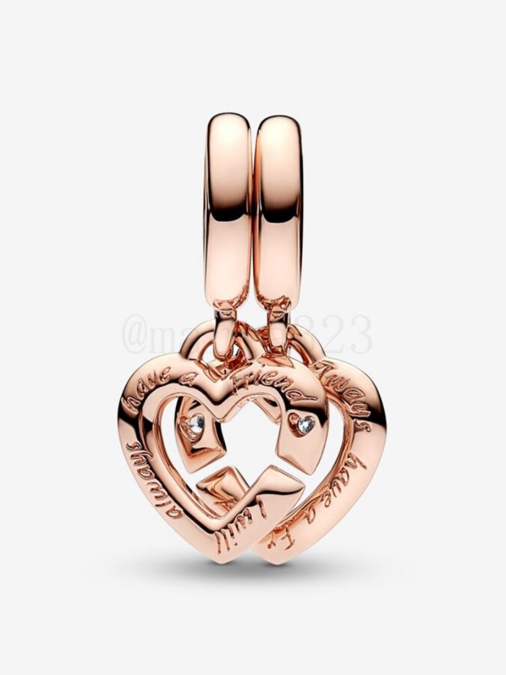 Pandora Linked Sister Hearts Split Dangle Charm